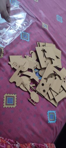 24Pcs Kids Montessori Drawing Toys Wooden DIY Painting Template photo review