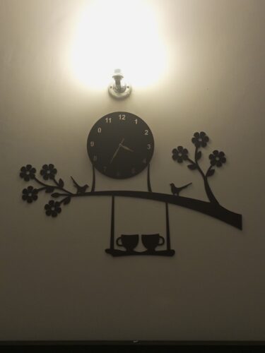 Bird on Tree with Coffee Cup Wooden Wall Clock (BOT1) photo review