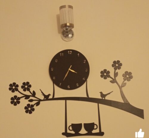 Bird on Tree with Coffee Cup Wooden Wall Clock (BOT1) photo review