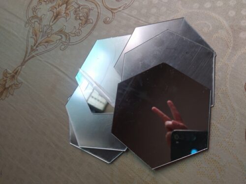 12pcs Hexagon Mirror Acrylic Wall Decor (HMA) photo review