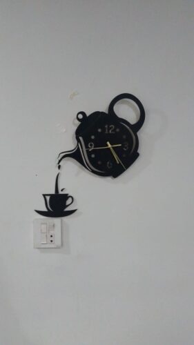 Kettle With Cup Laser Cut Wooden Wall Clock (kWC1) photo review
