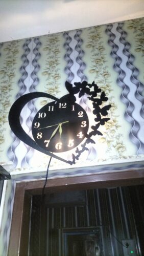 Heart Shape MDF Wooden Wall Clock (HS1) photo review