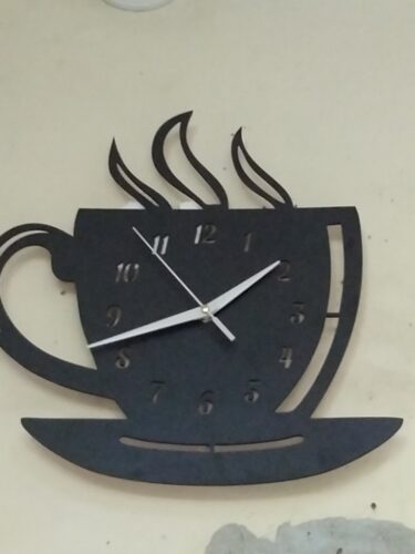 Coffee Cup MDF Wooden Wall Clock (CC1) photo review