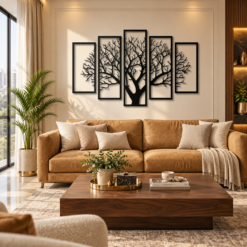 Evento MDF Wall Art 5 frame Tree Panels Frame Wall Decor (EWW) pepsi colour