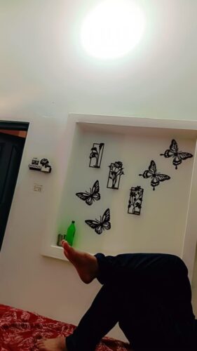 Decorative set of 3 flower frame Wall Shelf MDF Yes 6 Candles! (3FFS) photo review