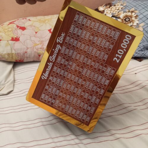 Money Saving Box | Cash Challenge Tracker | Umrah Budget Savings Organizer for Kids & Adults photo review