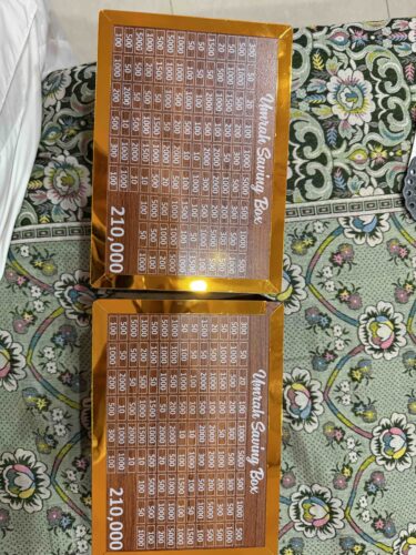 Money Saving Box | Cash Challenge Tracker | Umrah Budget Savings Organizer for Kids & Adults photo review