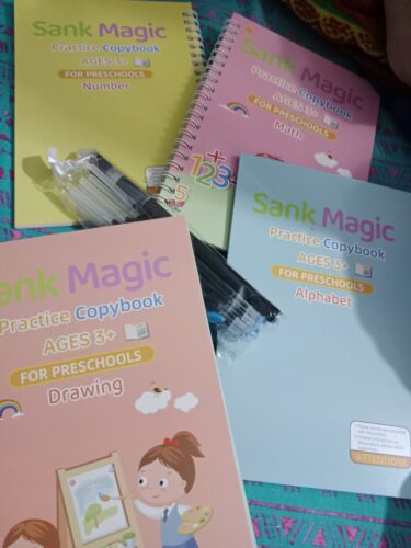 Kids Magic Practice Book For Learning & Growth (4 Books + 1 Pen + 1 Grip + 10 Refill) photo review